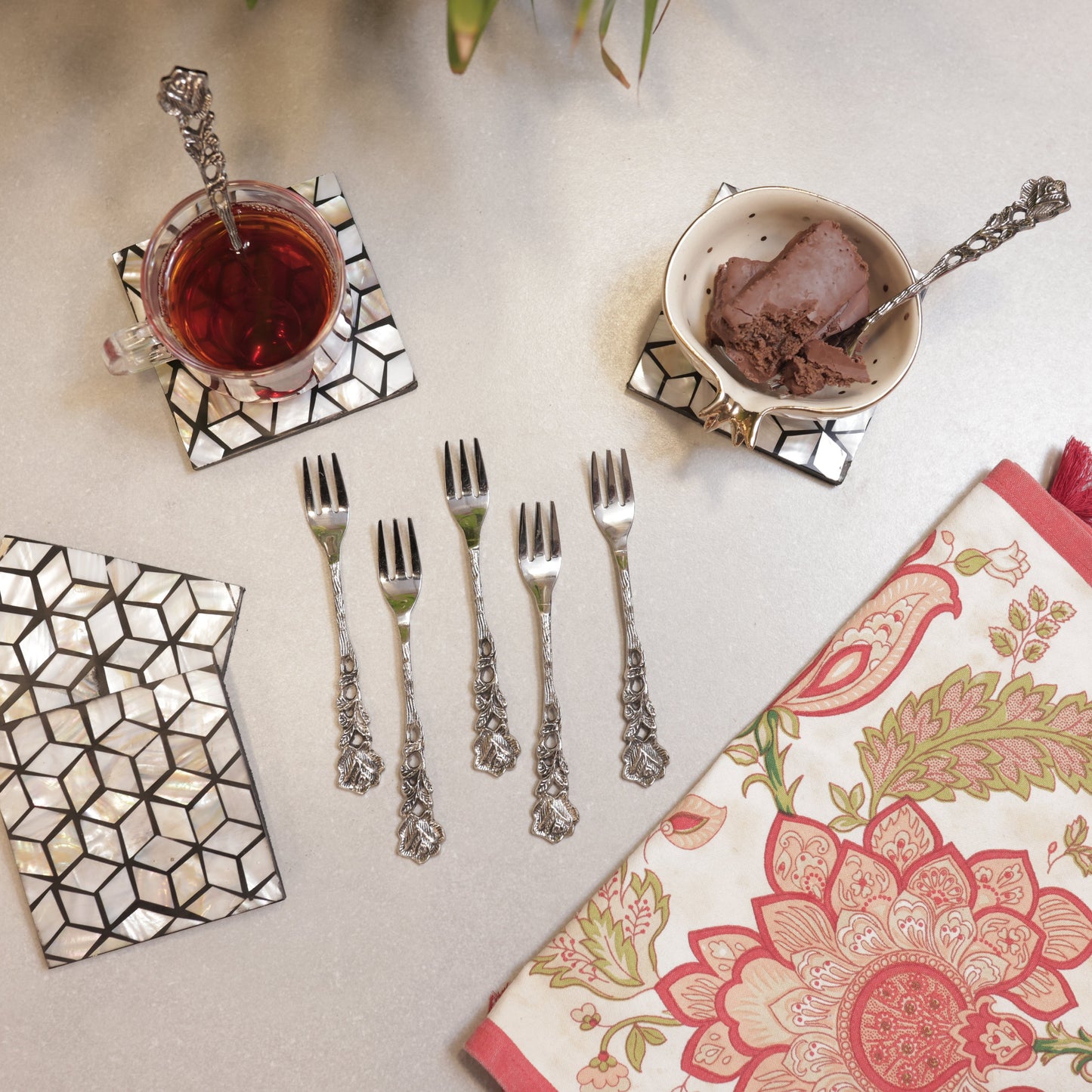 Rose Fruit Fork - Set of 6