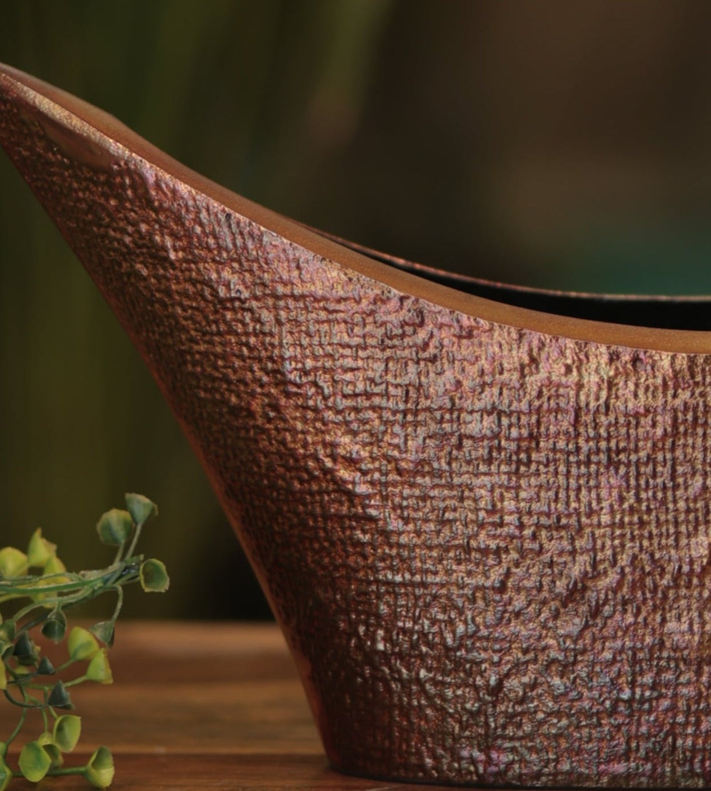 Metal Boat Planter Copper