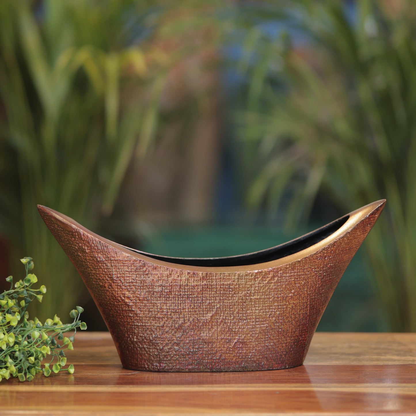 Metal Boat Planter Copper