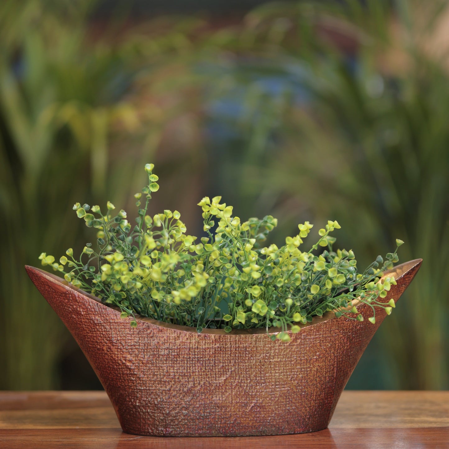 Metal Boat Planter Copper