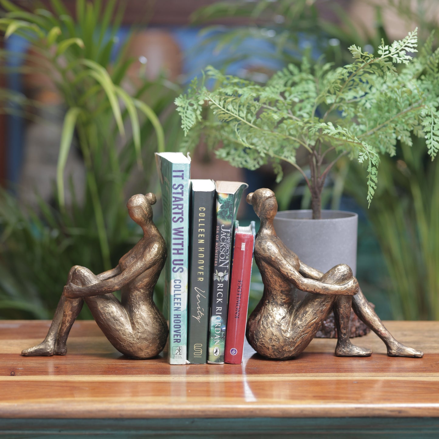 Bronze Lady Bookends