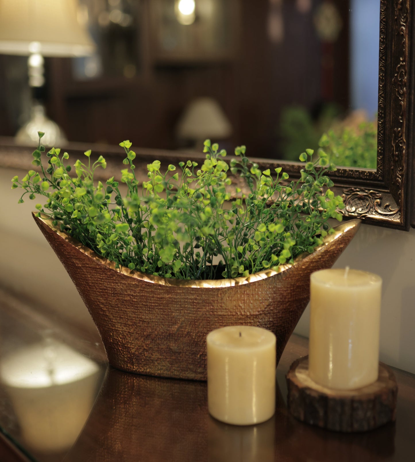 Metal Boat Planter Copper