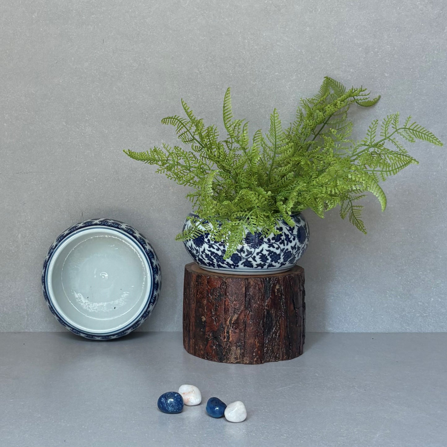 Small Blue And White Porcelain Planter
