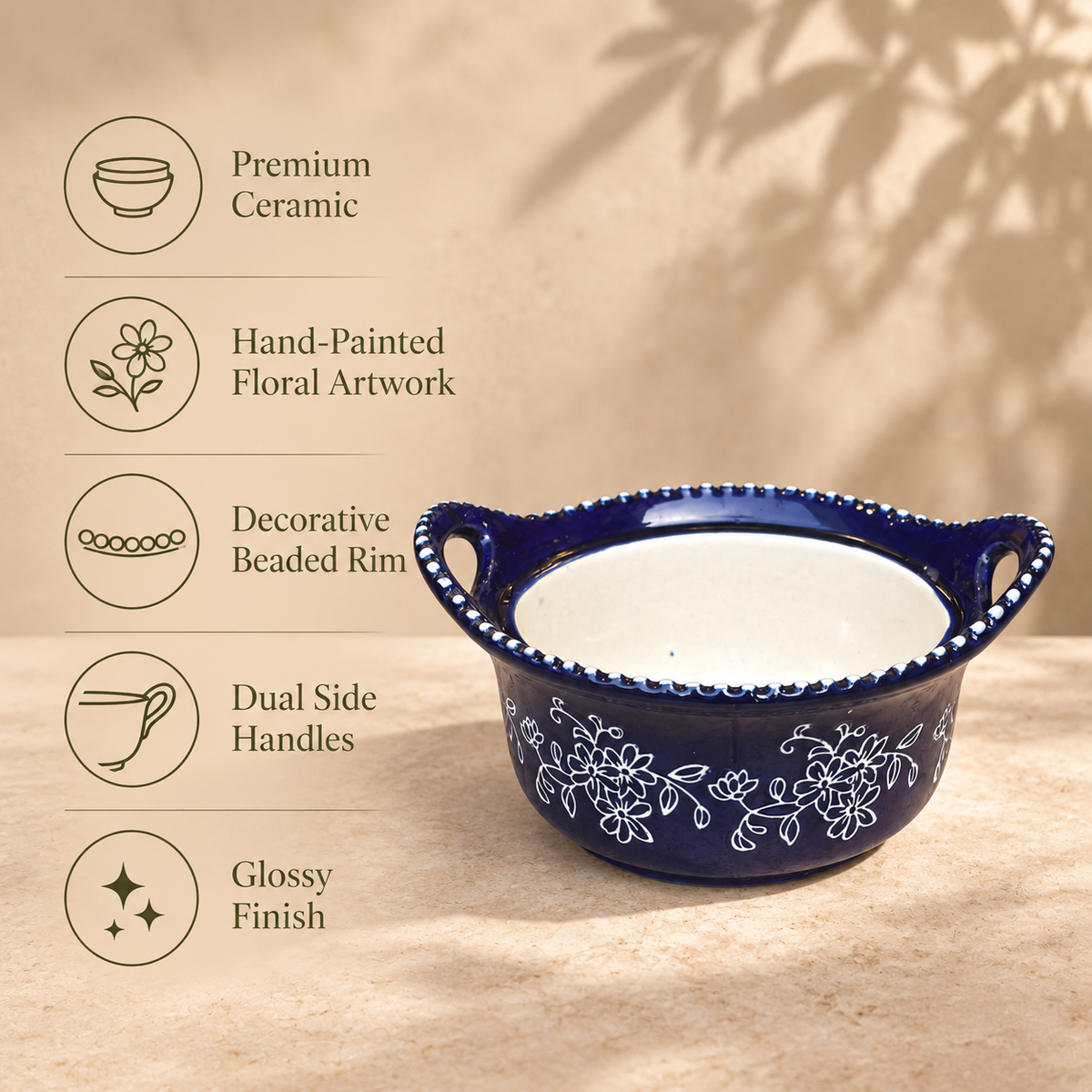 Handpainted Ceramic Decorative Bowl