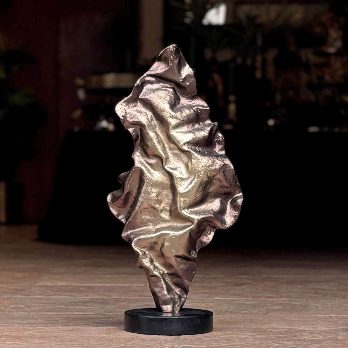 Rumpled Metal Sculpture