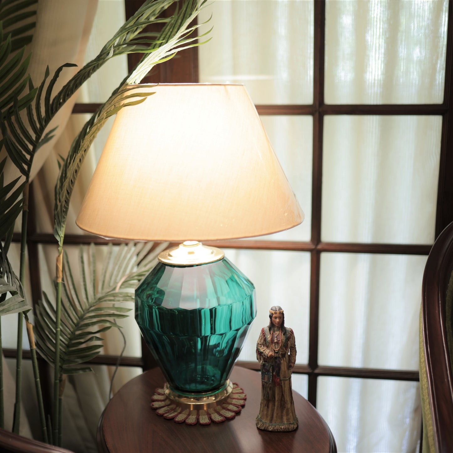 Turquoise Glass Lamp
