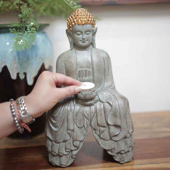 Serene Rustic Buddha Figurine