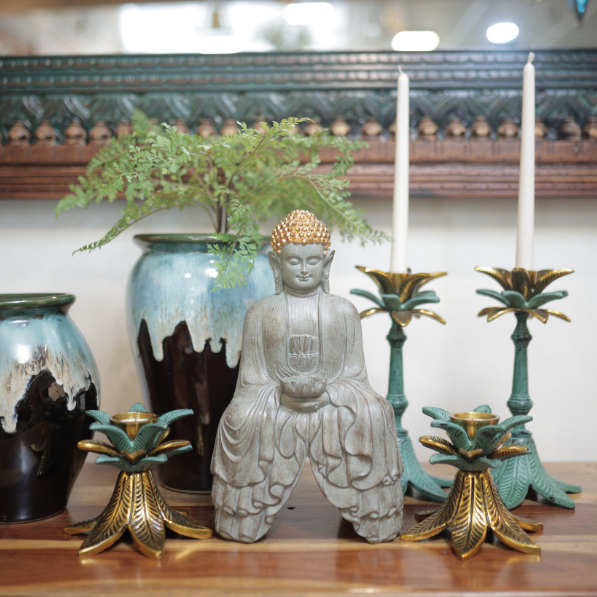 Serene Rustic Buddha Figurine