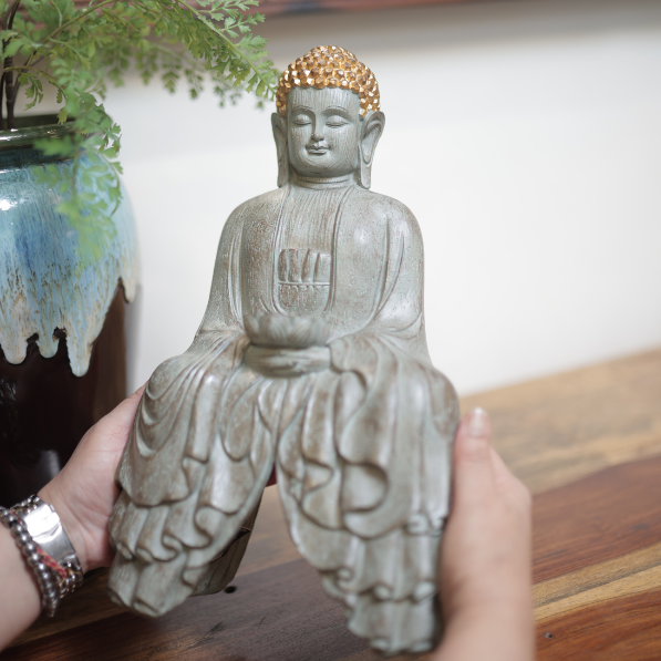 Serene Rustic Buddha Figurine
