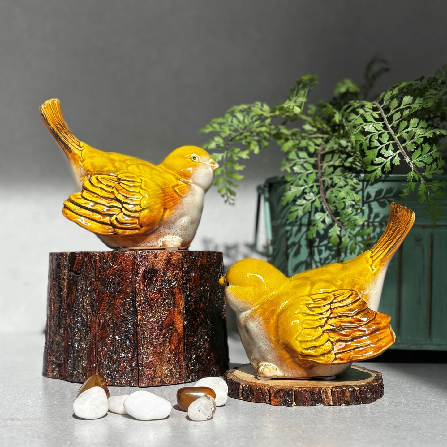 Yellow Ceramic Bird