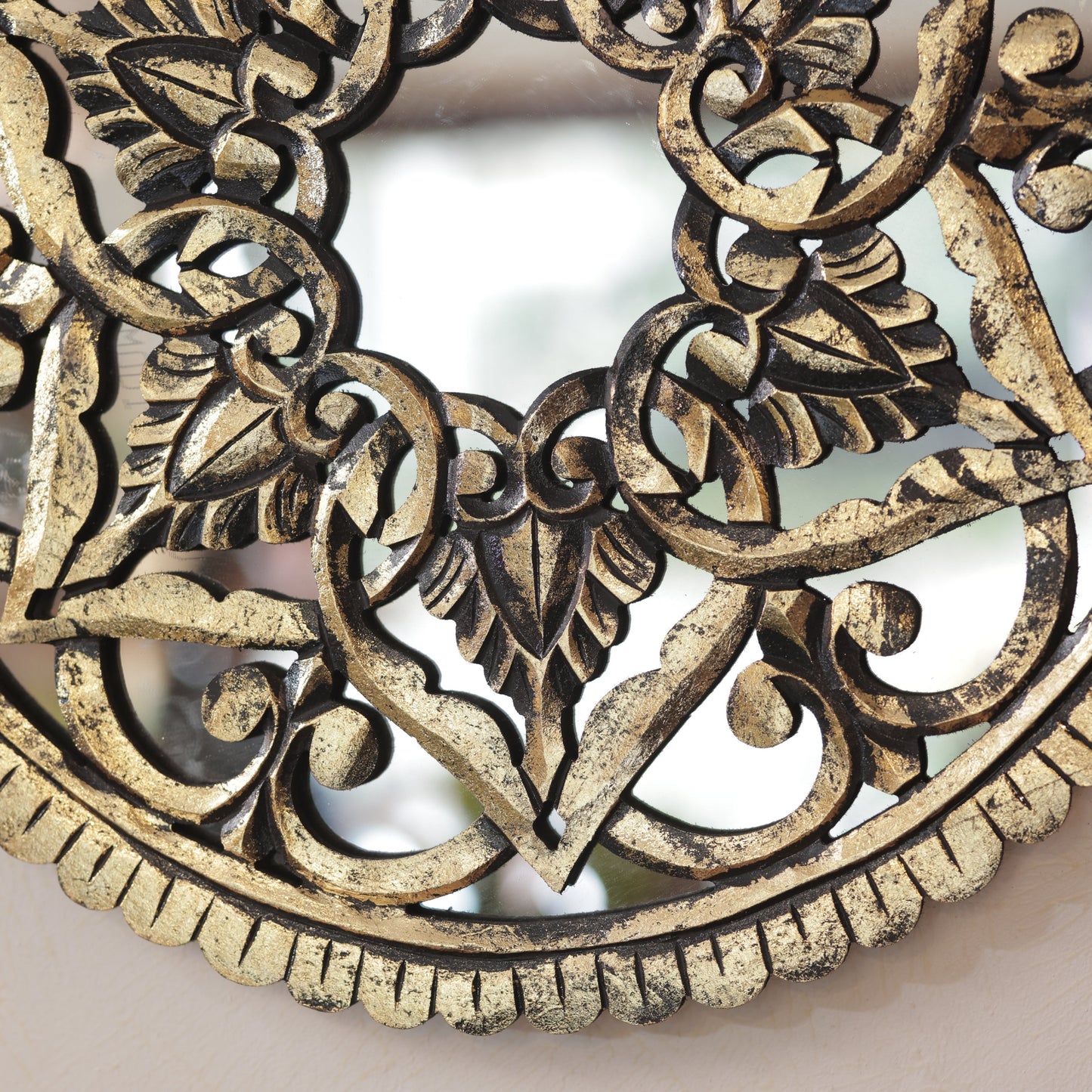 Wooden Carved Mirror Panel