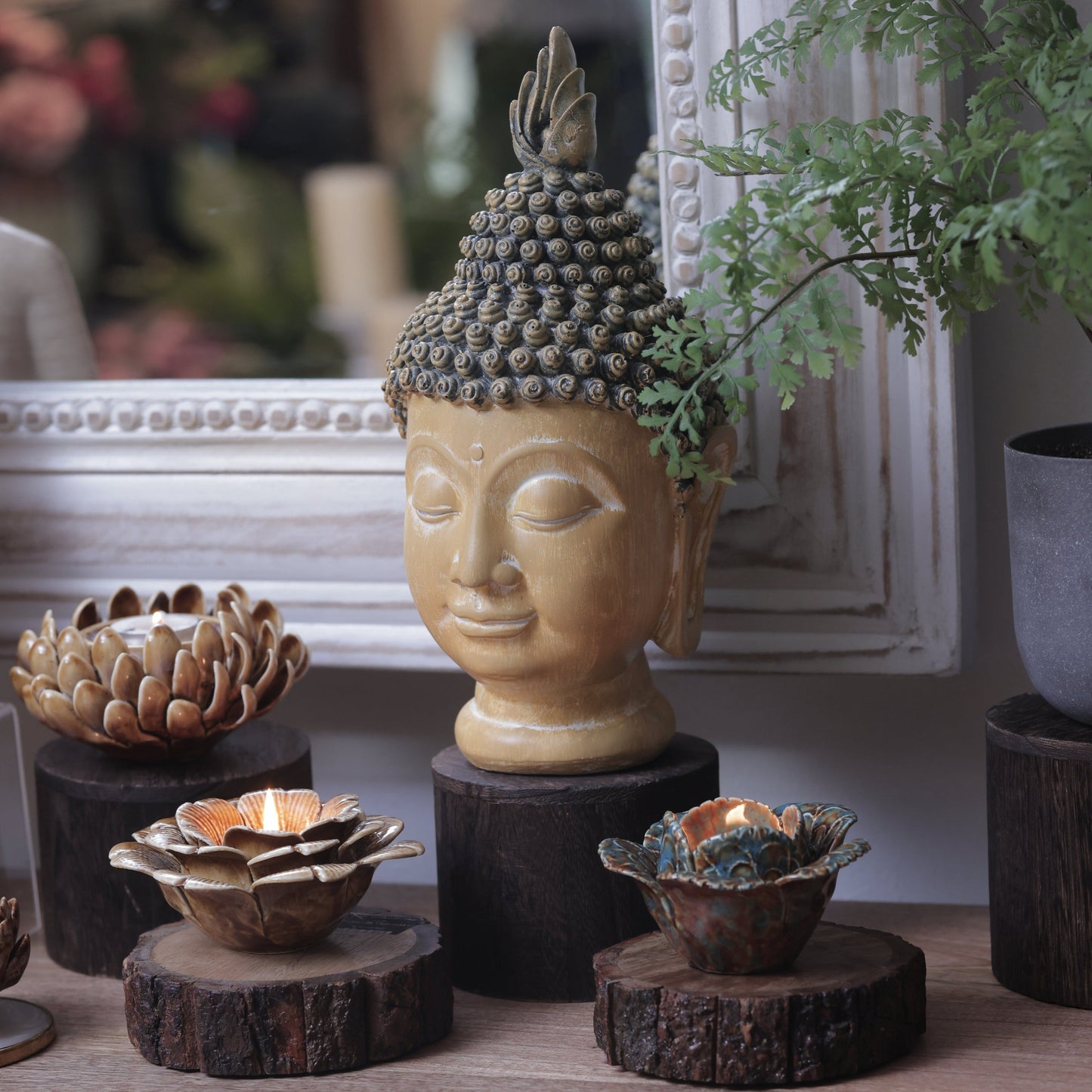 Buddha Head Sculpture