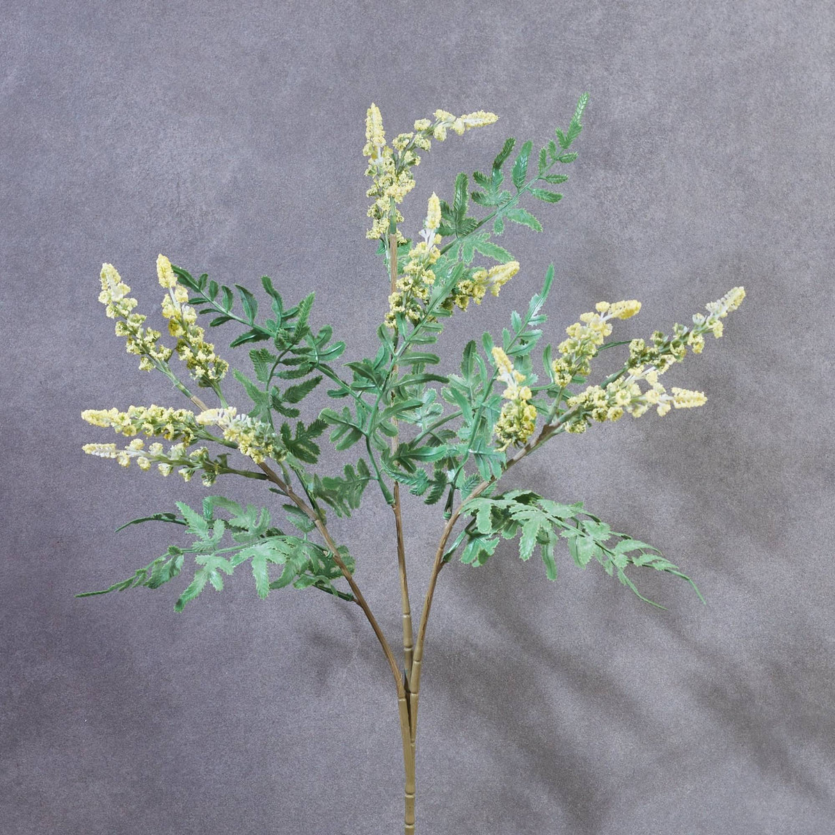 Artificial Foxtail Fern Stem Yellow - Set of 2 – texture and finish detail | INARA