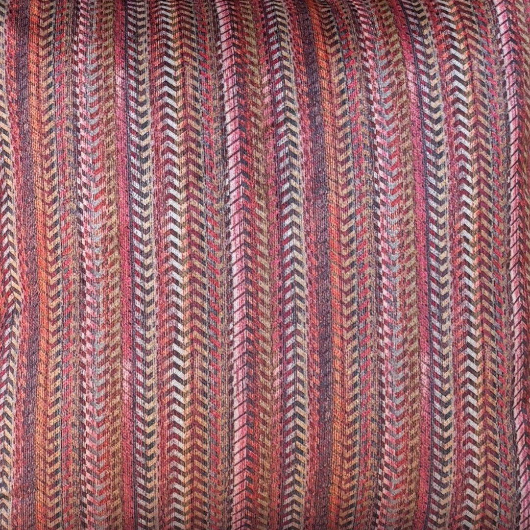Rust Zig Zag Velvet Cushion Cover 16 x 16 – size and scale reference | INARA