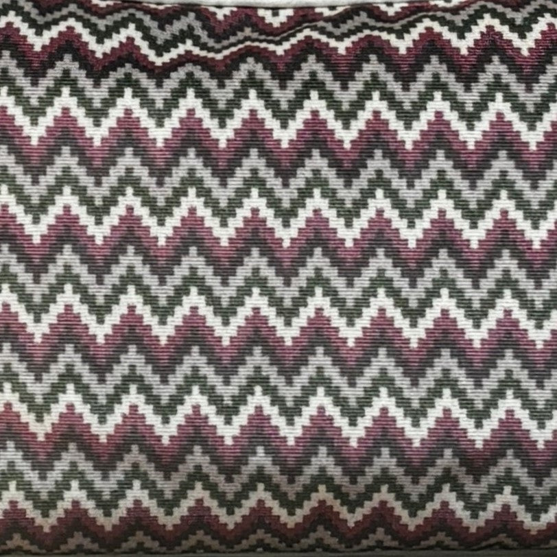 Zig Zag Velvet Cushion Cover 12 x 18 – texture and finish detail | INARA