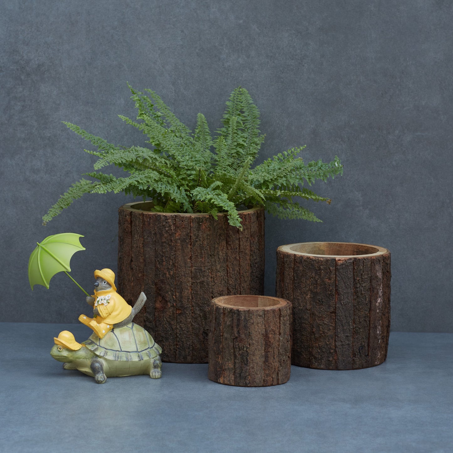 Wooden Bark Planter