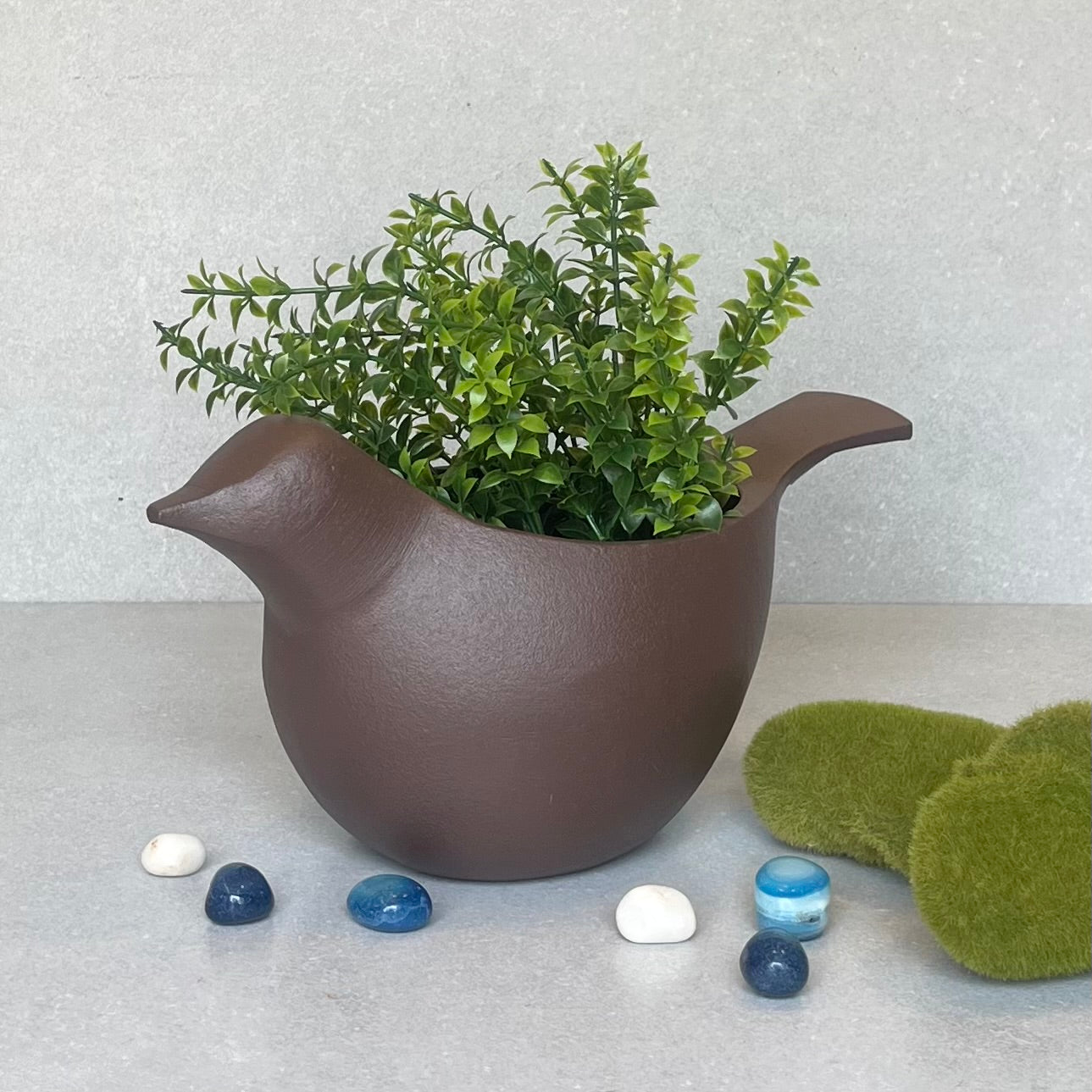 Metal Bird Planter