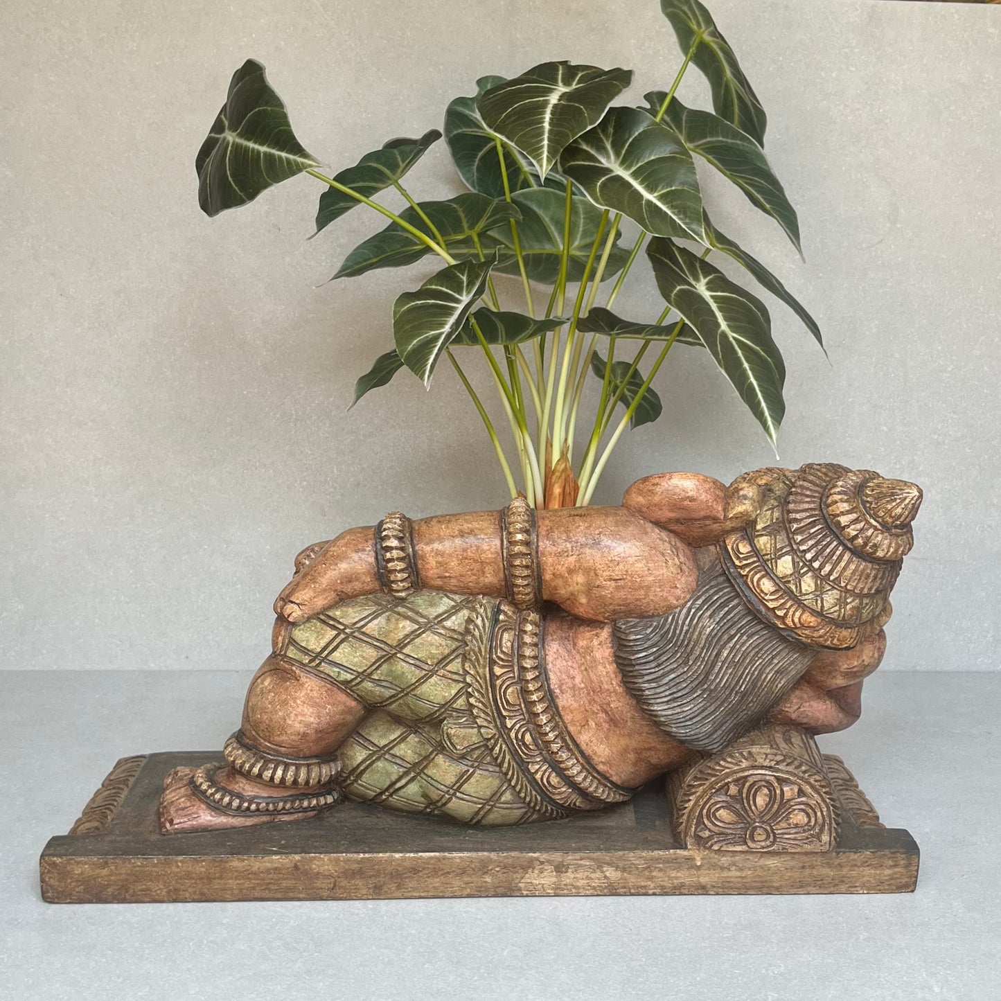 Reclining Wooden Ganesha-Right