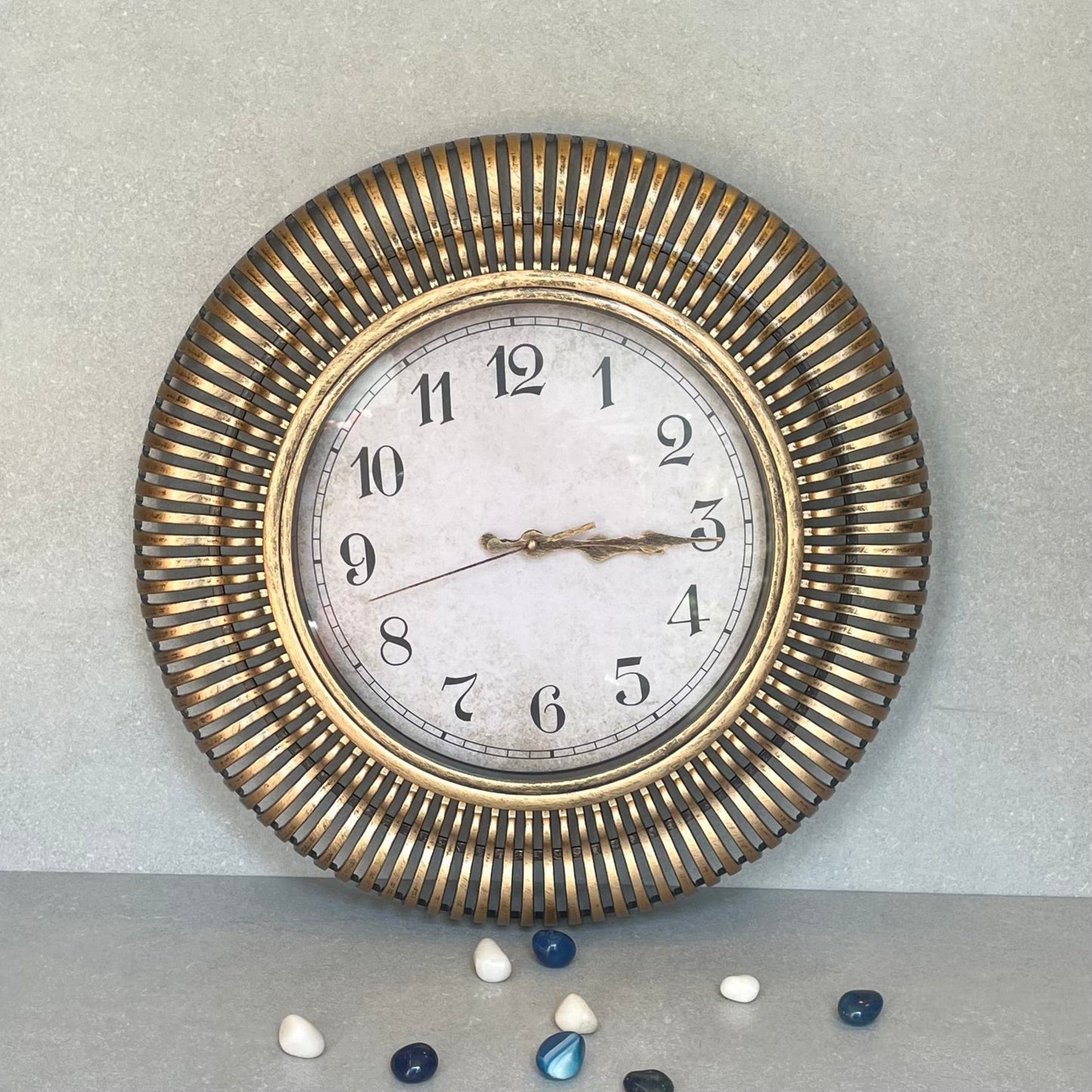 Sunburst Clock Gold