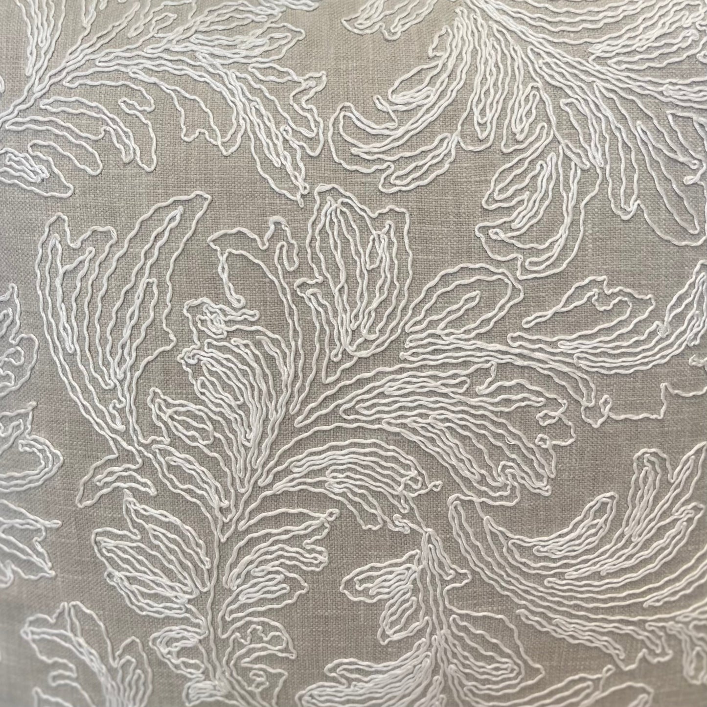 Grey Embroidery Cushion Cover 16 x 16