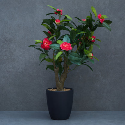 Artificial Camelia Plant With Ceramic Pot