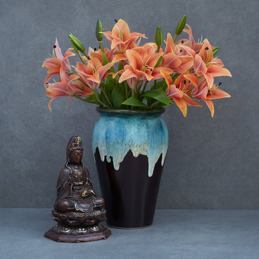 Artificial Lily Bunch Orange