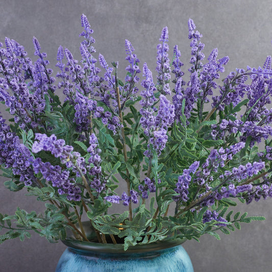 Artificial Foxtail Fern Stem Lavender