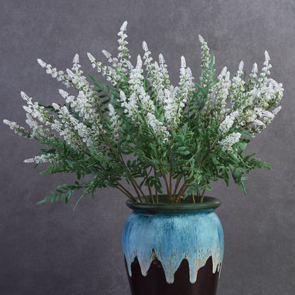 Artificial Foxtail Fern Stem White - Set of 2