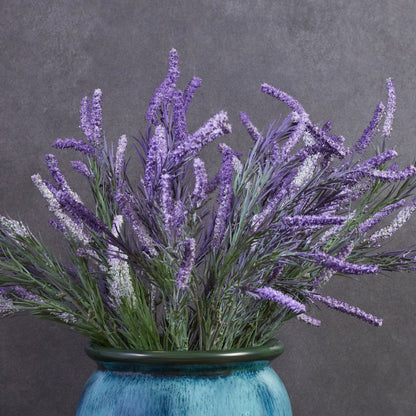 Artificial Wild Rush Stem Lavender - Set of 2