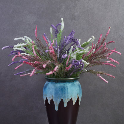 Artificial Wild Rush Stem Pink - Set of 2