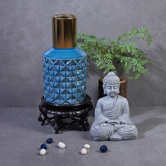Ceramic Blue Glazed Vase