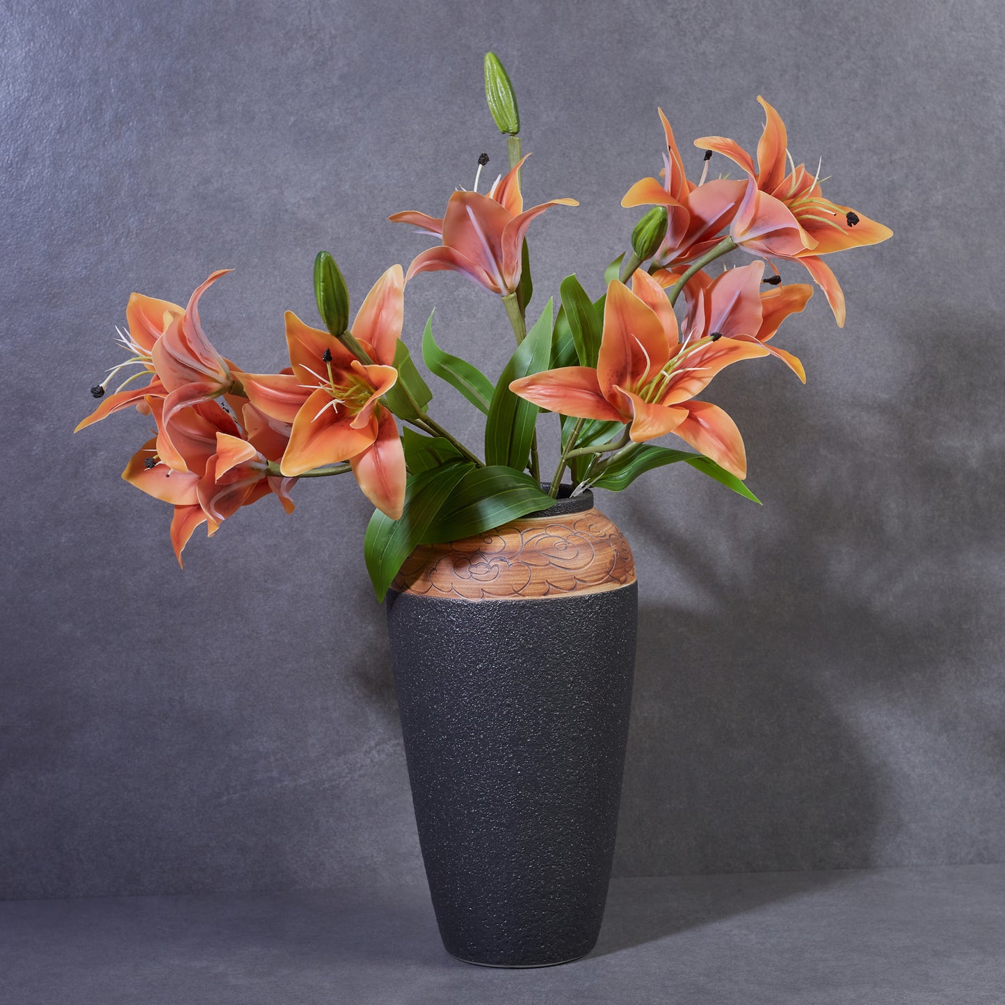 Artificial Lily Bunch Orange