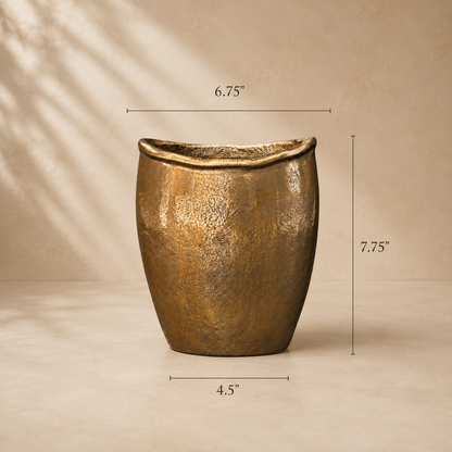 Champagne Gold Metal Vase