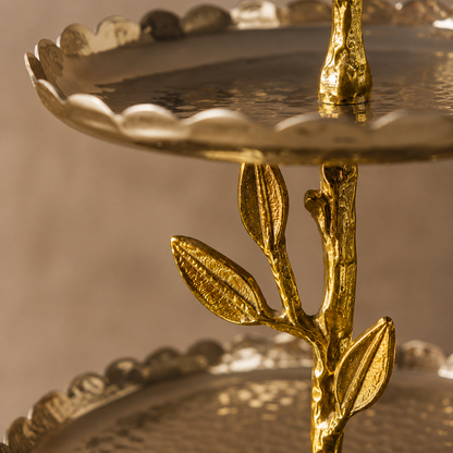 Leaf Two-Tier Serving Stand