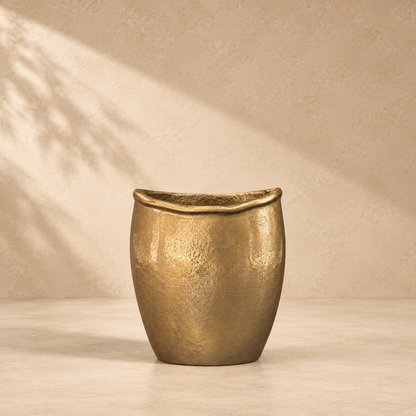 Champagne Gold Metal Vase