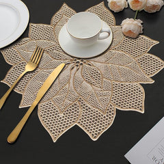 Gold Big Flower Placemat - Set of 2