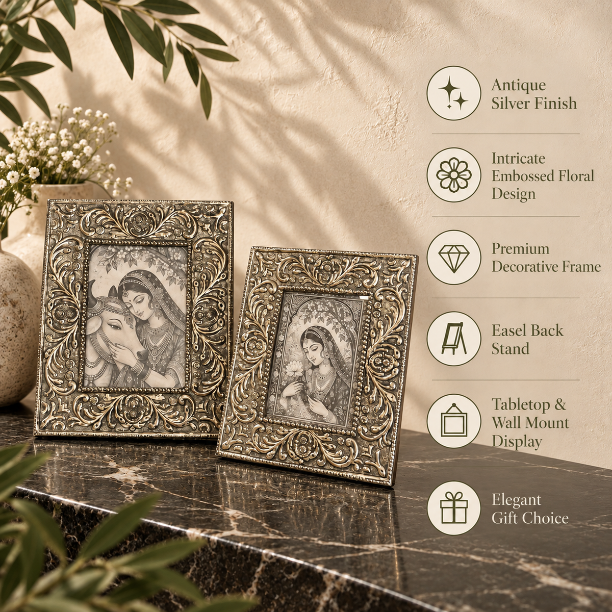 Silver Filigree Frame