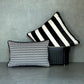 Black And White Stripe Velvet Cushion Cover 18 x 18