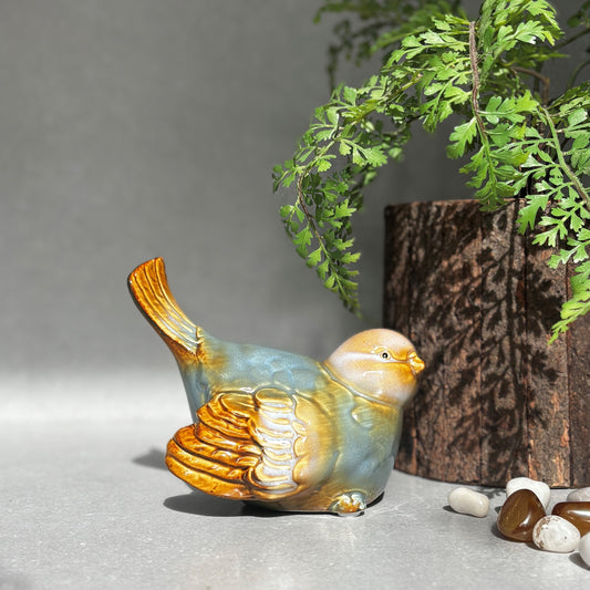 Blue Ceramic Bird