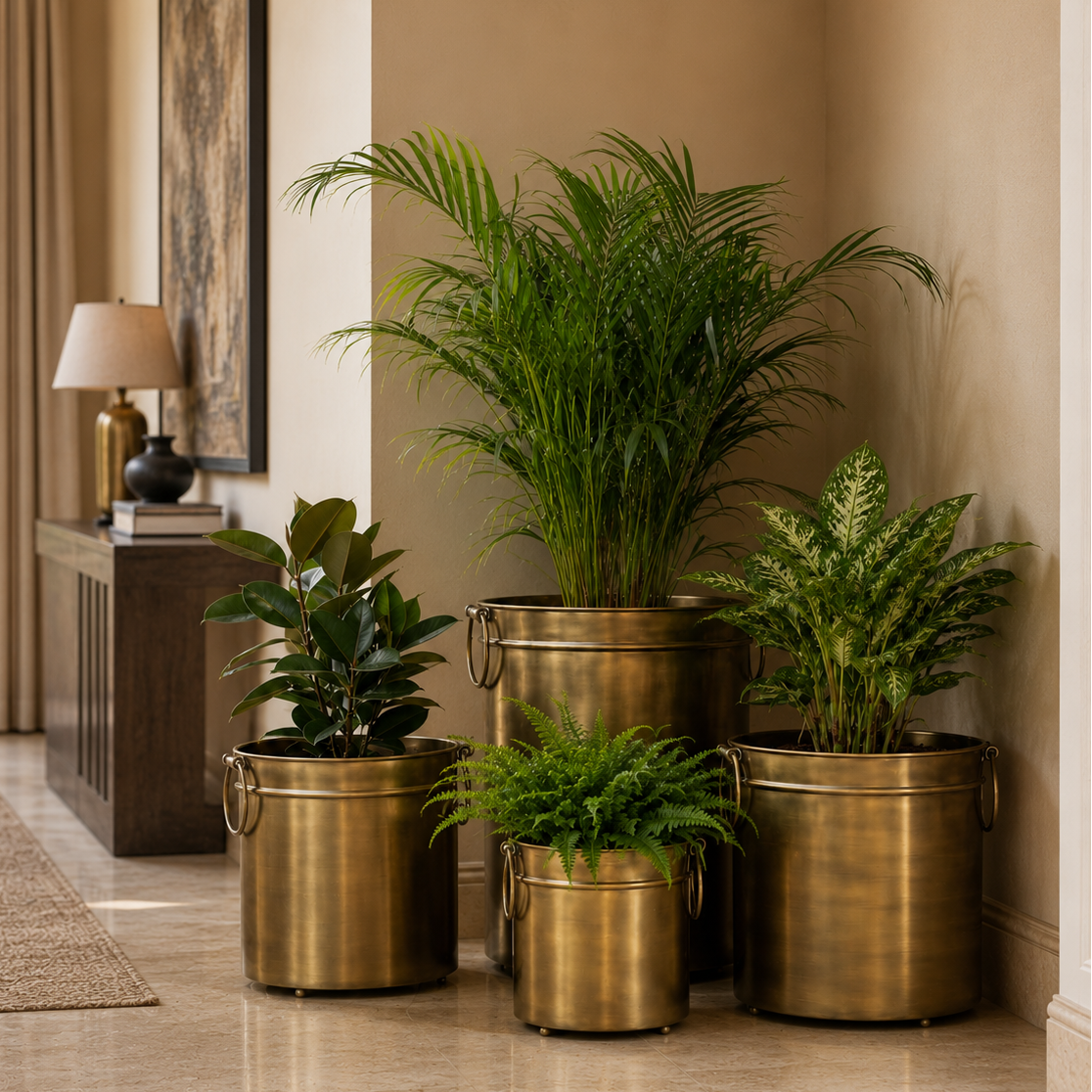 Vintage Brass Planter