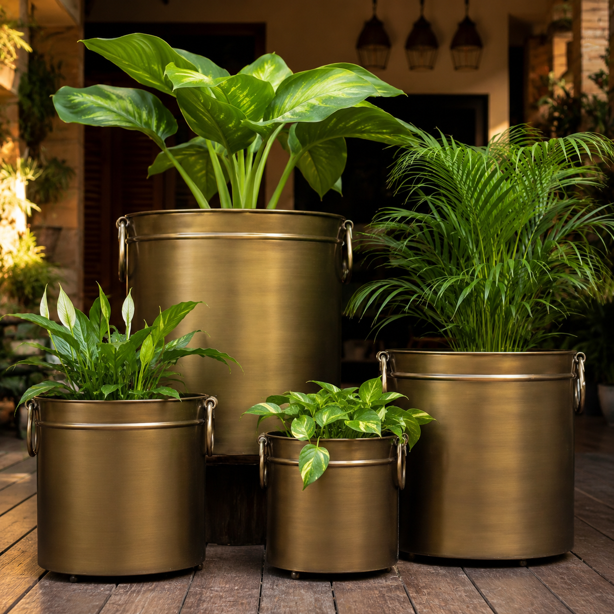 Vintage Brass Planter