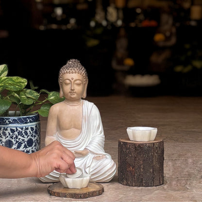 Serene Sitting Buddha Sculpture