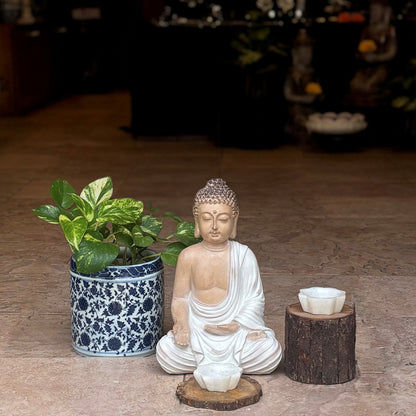 Serene Sitting Buddha Sculpture