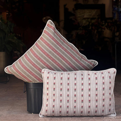 Beige Stripe linen Cushion Cover 18 x 18