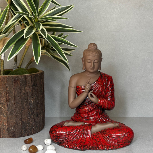 Porcelain Sitting Buddha Sculpture