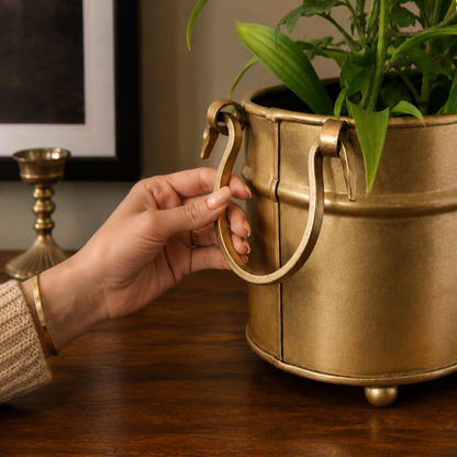 Vintage Brass Rectangular Planter