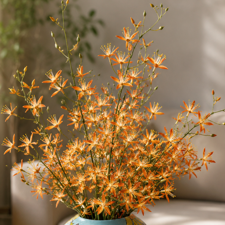 Artificial Flower Jasmine Stem Orange
