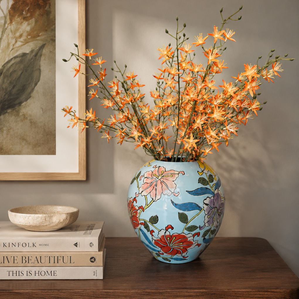 Artificial Flower Jasmine Stem Orange