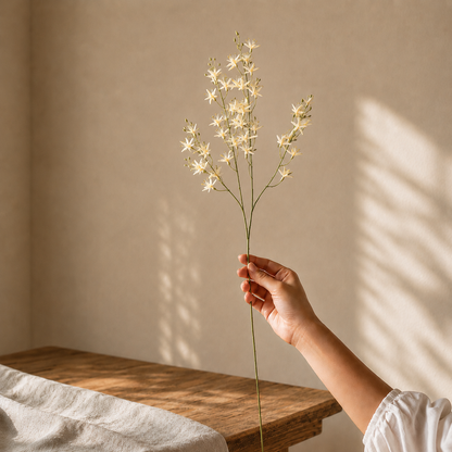 Artificial Flower Jasmine Stem White