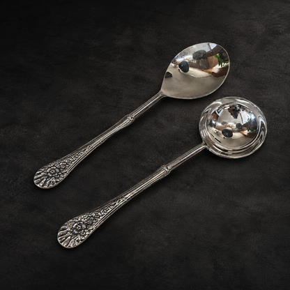 Antique Silver Serving Cutlery Set